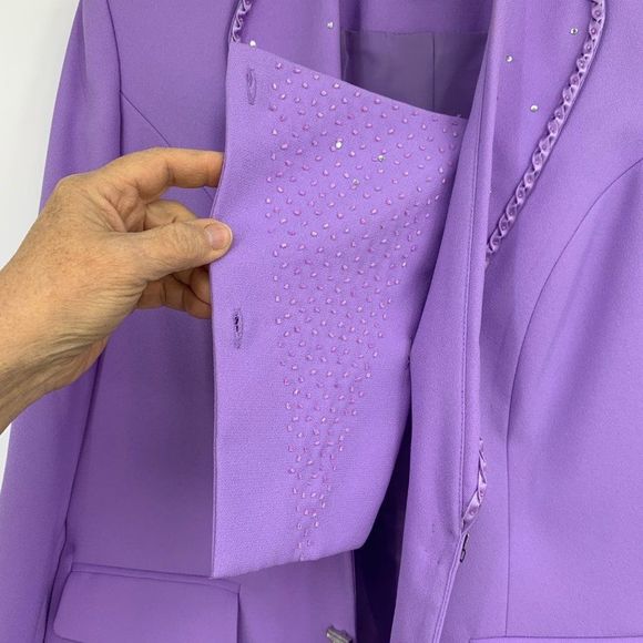 Katherine Kay Ltd Violet Evening Blazer Special Event Size 14 2371 Womens EUC - Picture 9 of 11